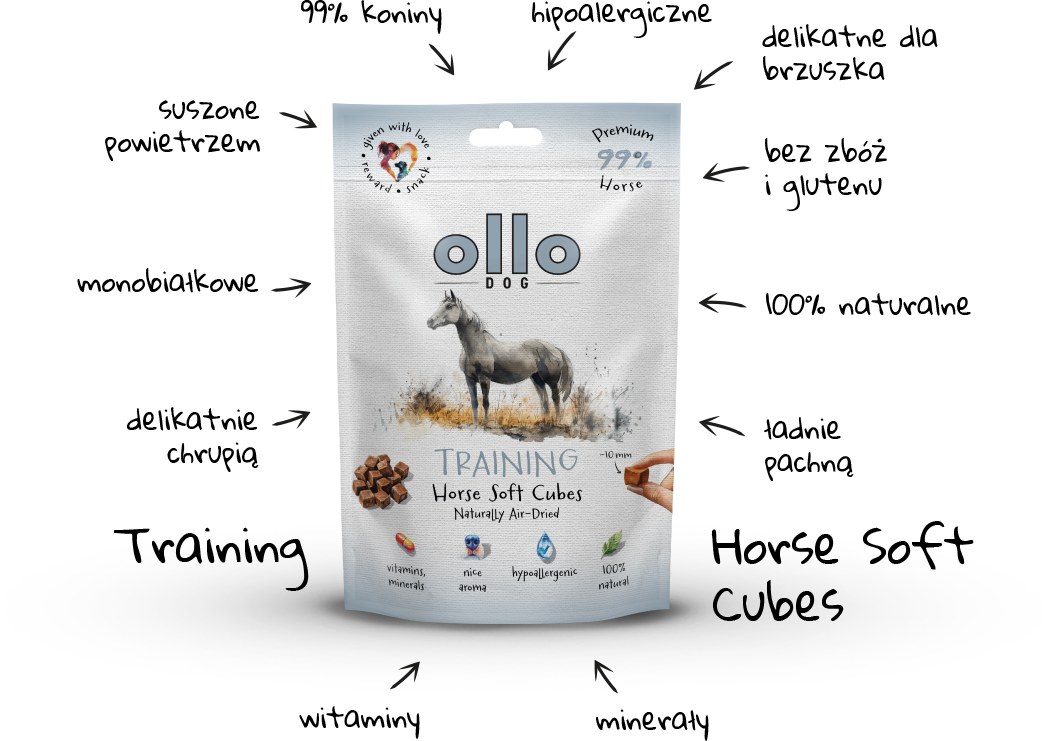 Ollo Air-Dried Training Horse Soft Cubes-arrows