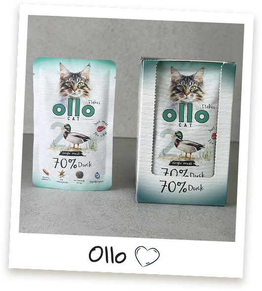 Karma mokra dla kota Ollo Cat w saszetkach nr 2 Kaczka