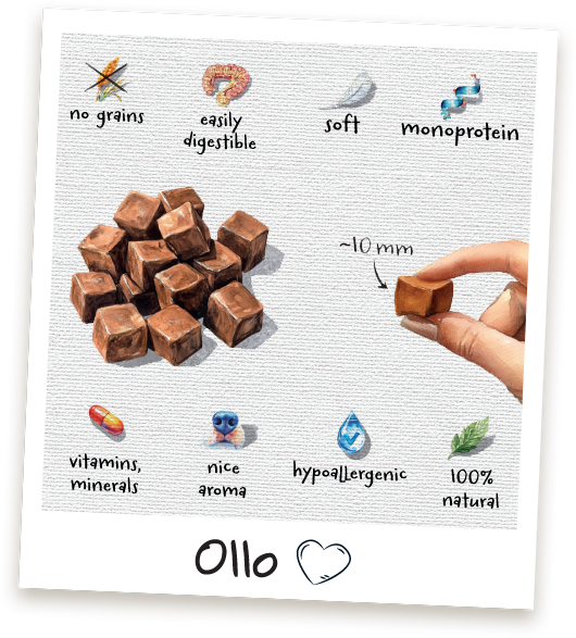 Przysmaki treningowe Ollo Turkey Cubes w sklepie Ollo