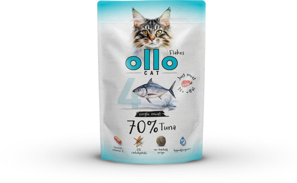 Karma mokra dla kota Ollo Cat w saszetkach nr 4 Tuńczyk