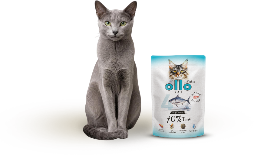 Karma mokra dla kota Ollo Cat w saszetkach nr 4 Tuńczyk