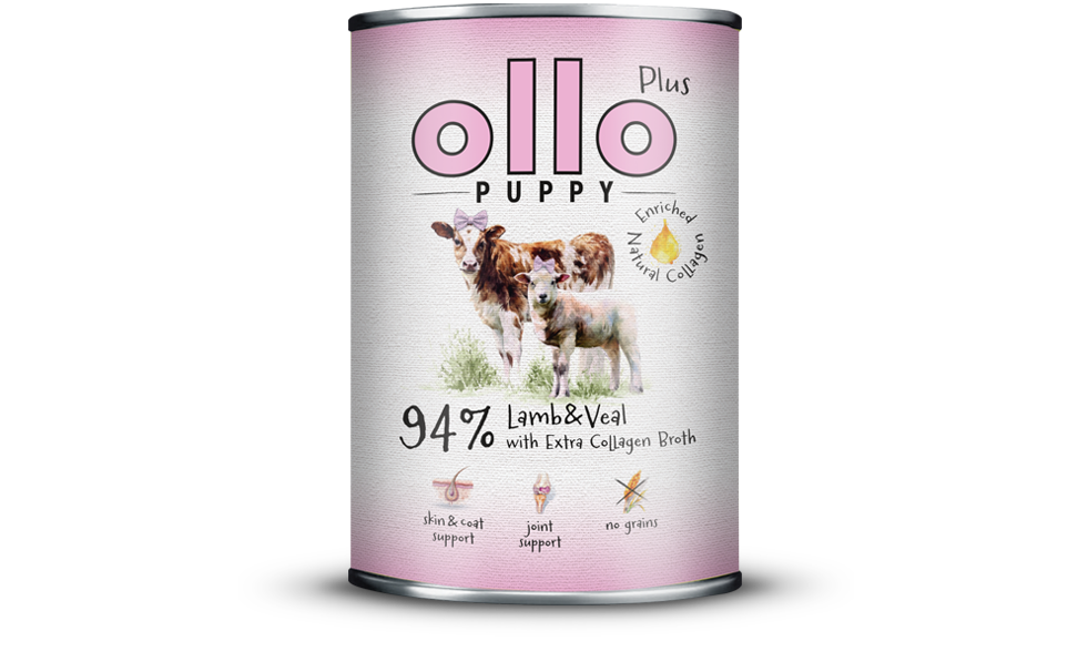 Karma mokra dla szczeniaka Ollo Kolagen Plus Jagnięcina i Cielęcina w sklepie Ollo